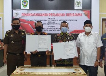 DPRD Seruyan dan Kejari Seruyan Teken MoU