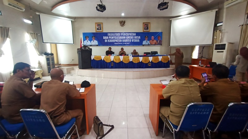 DINSOS PMD Melaksanakan Kegiatan Fasilitasi Penetapan dan Penegasan Batas Desa di Setempat