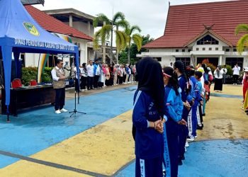 Peringati Hardiknas, Disdik Barut Gelar Lomba Senam Sekolah Sehat
