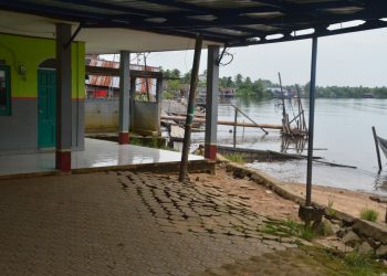 Masjid Nurul Jannah di Desa Sungai Mitak Terancam Longsor