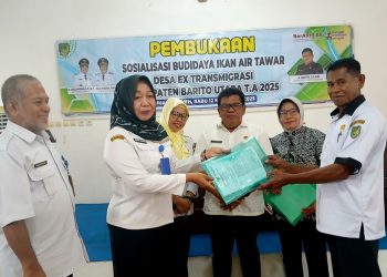 50 Peserta Ikuti Sosialisasi Budidaya Ikan Air Tawar Disnakertranskop-UKM Barito Utara