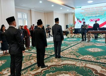 Bupati Barito Utara Lantik 4 Pejabat Baru, 3 Posisi Masih Tunggu Job Fit